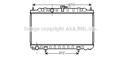 <strong>AVA NISSAN Радіатор охолодження двиг. ALMERA II 00-, PRIMERA 02- AVA COOLING DN2245 (фото 1)</strong>