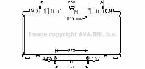 <strong>Радиатор охлаждения двигателя Nissan Patrol 3,0TD 00> AT-MT AC+ AVA COOLING DN2264 (фото 1)</strong>