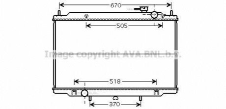 Радіатор охолодження NISSAN PICKUP D22-NP300 98+ (AVA) AVA COOLING DN2266 фото товару