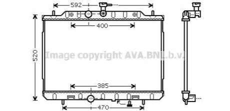 Радіатор охолодження двигуна NISSAN X-TRAIL (2007) 2.0 (Ava) AVA COOLING DN2291 фото товара