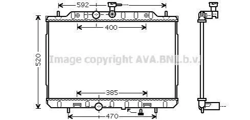 <strong>Радиатор охлаждения двигателя Nissan X-Trail II 2.0i-2.5i MT/AT AVA AVA COOLING DN2292 (фото 1)</strong>