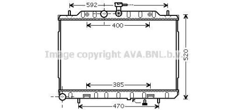 AVA NISSAN Радіатор системи охолодження двигуна X-TRAIL 2.2 D 07- AVA COOLING DN2293 фото товару