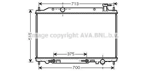 <strong>AVA NISSAN Радіатор охолодження двиг. (з осушувачем) MURANO I 3.5 4x4 03- AVA COOLING DN2295 (фото 1)</strong>