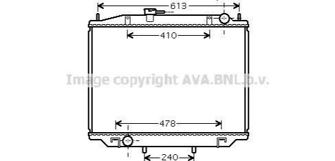 <strong>AVA NISSAN Радіатор охолодження двиг. TERRANO II 2.4 96-, 2.7 96-, FORD AVA COOLING DN2300 (фото 1)</strong>