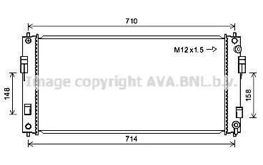 <strong>Радіатор охолодження двигуна Nissan Leaf (11-17) Electric AVA AVA COOLING DN2391 (фото 1)</strong>