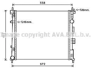 <strong>AVA NISSAN Радіатор охолодження EVALIA 1.5 10-, NV200 1.5 10- AVA COOLING DN2407 (фото 1)</strong>