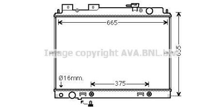 AVA NISSAN Радіатор охолодження двиг. NAVARA NP300 3.0 dCi 10-, PATHFINDER III 3.0 dCi 10- AVA COOLING DN2430 фото товару