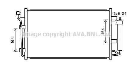 <strong>Радіатор кондиціонера Nissan Leaf (11-) AVA AVA COOLING DN5387D (фото 1)</strong>
