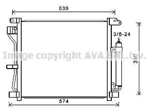<strong>AVA NISSAN Радіатор кондиціонера (конденсатор) Juke 1.5dCi 10- AVA COOLING DN5403D (фото 1)</strong>