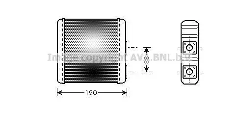 <strong>AVA SUBARU Радіатор опалення сал. LEGACY AVA COOLING DN6139 (фото 1)</strong>