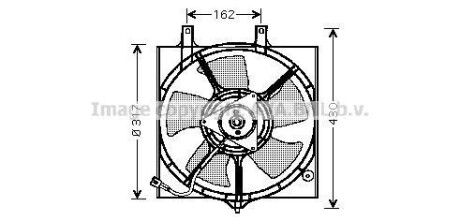 AVA NISSAN Вентилятор радіатора PRIMERA 1.6 96-, PRIMERA 2.0 16V 96- AVA COOLING DN7510 (фото 1)