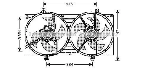 <strong>AVA NISSAN Вентилятор радіатора ALMERA 00- AVA COOLING DN7528 (фото 1)</strong>