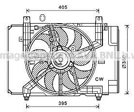 AVA NISSAN Вентилятор радіатора (дифузор в зборі) JUKE 1.6 10- AVA COOLING DN7532 фото товару