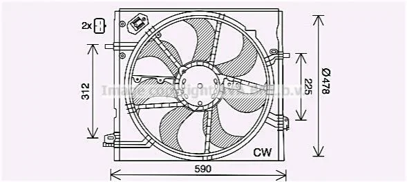 <strong>Вентилятор охолодження радіатора AVA COOLING DN7536 (фото 1)</strong>