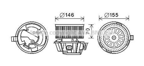 Вентилятор обігрівача салону Nissan Micra (02-10) AVA AVA COOLING DN8384 фото товару