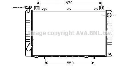 <strong>AVA NISSAN Радіатор системи охолодження двигуна PATROL GR IV 2.8 TD 88-, PATROL III 2.8 TD 92- AVA COOLING DNA2150 (фото 1)</strong>