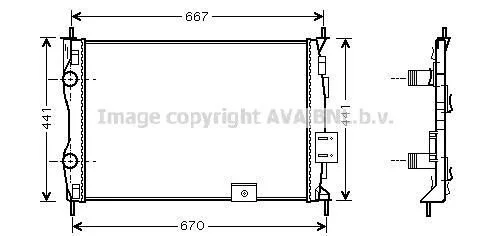 <strong>AVA NISSAN Радіатор сист. охолодження двиг. QASHQAI 2.0I 07- AVA COOLING DNA2279 (фото 1)</strong>