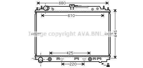 <strong>Радіатор охолодження двигуна Nissan Pathfinder Navarra (06-) 2,5d AT AVA AVA COOLING DNA2297 (фото 1)</strong>