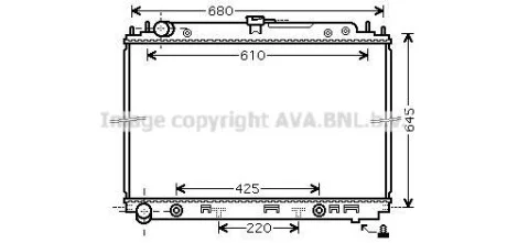 Радіатор охолодження двигуна Nissan Pathfinder Navarra (06-) 2,5d AT AVA для Nissan AVA COOLING DNA2297 фото товару