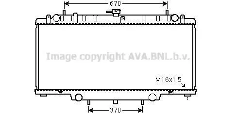<strong>AVA NISSAN Радіатор охолодження двиг. PATROL GR V 2.8, 3.0 TD 97- AVA COOLING DNA2394 (фото 1)</strong>