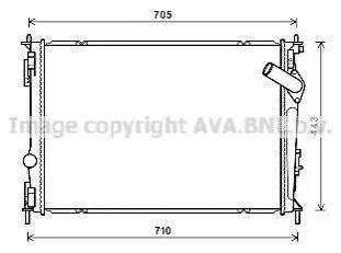<strong>AVA NISSAN Радіатор охолодження двиг. QASHQAI / QASHQAI +2 I 1.6 dCi 11- AVA COOLING DNA2419 (фото 1)</strong>