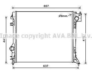 Радиатор охлаждения двигателя Nissan Qashqai (13-) 1,5d 2,0i, Renault Kadjar 1,5 для Nissan AVA COOLING DNA2421 фото товара