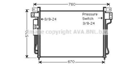 Радіатор охолодження NISSAN NAVARA / PATHFINDER 2005- (вир-во AVA) для Nissan AVA COOLING DNA5299D фото товару
