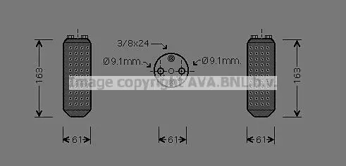 <strong>Осушувач кондиціонера Mitsubishi L200 (05-), Pajero Sport (08-)/Nissan Navara (97-), Almera (95-) AVA AVA COOLING DND037 (фото 1)</strong>