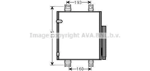 <strong>AVA DAIHATSU Радіатор кондиціонера (конденсатор) MATERIA 1.3, 1.5 06- AVA COOLING DU5062D (фото 1)</strong>