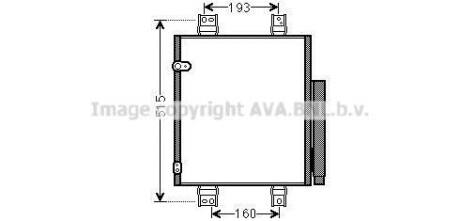 AVA DAIHATSU Радіатор кондиціонера (конденсатор) MATERIA 1.3, 1.5 06- AVA COOLING DU5062D фото товару