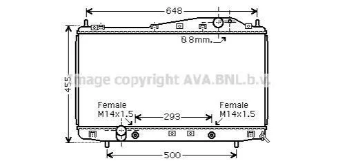 <strong>Радіатор охолодження CHEVROLET Evanda (V200) (вир-во AVA) AVA COOLING DW2055 (фото 1)</strong>
