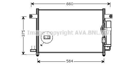 AVA CHEVROLET Радіатор кондиціонера (конденсатор) Aveo 02- AVA COOLING DW5049D фото товара