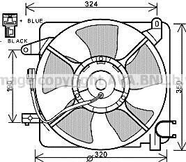 AVA CHEVROLET Вентилятор радіатора охолодження MATIZ, SPARK AVA COOLING DW7519 фото товару