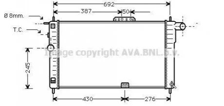 Радіатор для AVA COOLING DWA 2001 фото товару