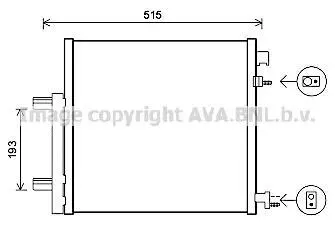 <strong>AVA CHEVROLET Радіатор кондиціонера (конденсатор) Spark 1.0/1.2 10- AVA COOLING DWA5140D (фото 1)</strong>
