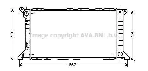 <strong>AVA FORD Радіатор охолодження (з конд.) TRANSIT TOURNEO 2.4 D 94-, 2.5 D 94-, TRANSIT 2.5 91- AVA COOLING FD2206 (фото 1)</strong>