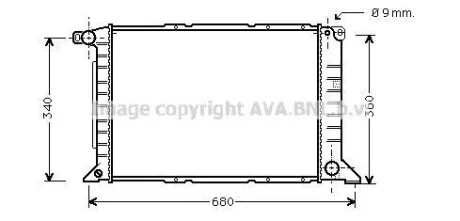 Радіатор охолодження двигуна Ford Tranzit (96-02) 2,5d AVA для Ford AVA COOLING FD2261 фото товару