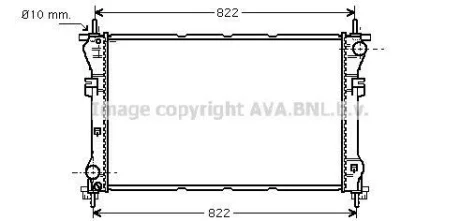 AVA FORD Радіатор сист. охолодження Transit 2.0, 2.4 TDCi 01- для Ford AVA COOLING FD2318 фото товару