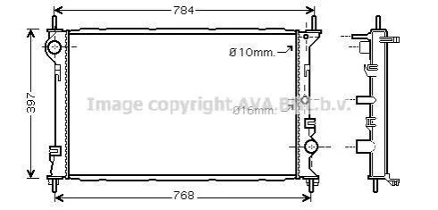 <strong>AVA FORD Радіатор охолодження двиг. TRANSIT CONNECT 1.8-1,8TD AVA COOLING FD2382 (фото 1)</strong>