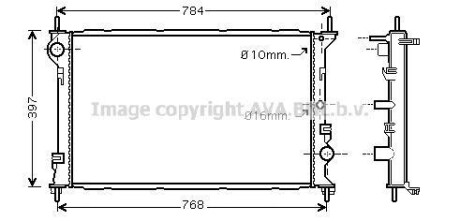 AVA FORD Радіатор охолодження двиг. TRANSIT CONNECT 1.8-1,8TD AVA COOLING FD2382 фото товара