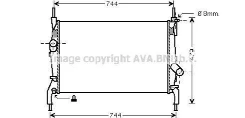 <strong>Радіатор охолодження TRANSIT 7 ALL MT -AC 06- (вир-во AVA) AVA COOLING FD2404 (фото 1)</strong>