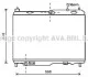 <strong>Радіатор, Система охолодження двигуна AVA COOLING FD2442 (фото 1)</strong>