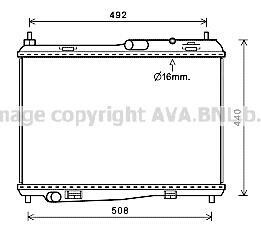 AVA FORD Радіатор охолодження двиг. B-Max, Fiesta VI, Transit 1.0 12- AVA COOLING FD2620 фото товару