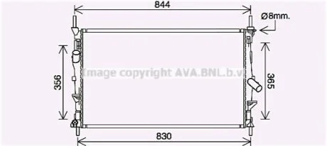 Радиатор охлаждения двигателя Ford Transit, Transit Tourneo, Transit Custom (13- для Ford AVA COOLING FD2628 фото товара