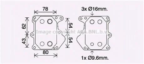 Радіатор масляний AVA для AVA COOLING FD3625 фото товару