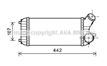 <strong>AVA FORD Інтеркулер C-Max II, Grand C-Max 1.6TDCi 10- AVA COOLING FD4472 (фото 1)</strong>