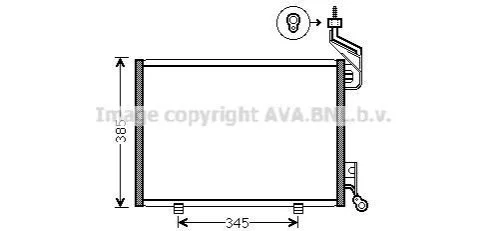 <strong>AVA FORD Радіатор кондиціонера (конденсатор) FIESTA 1.6 D 08- AVA COOLING FD5444 (фото 1)</strong>