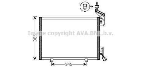 AVA FORD Радіатор кондиціонера (конденсатор) FIESTA 1.6 D 08- AVA COOLING FD5444 фото товара