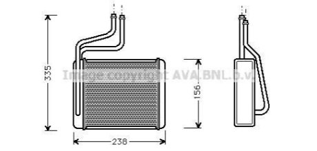 Радиатор отопителя Ford Mondeo (00-) AVA COOLING FD6286 (фото 1)