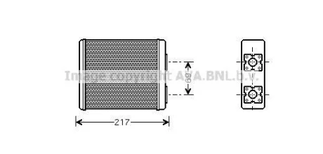 AVA FORD Радіатор опалення Maverick, Mitsubishi Colt IV, Lancer V, Nissan Serena, Vanette для Mitsubishi, Ford, Nissan AVA COOLING FD6362 фото товару
